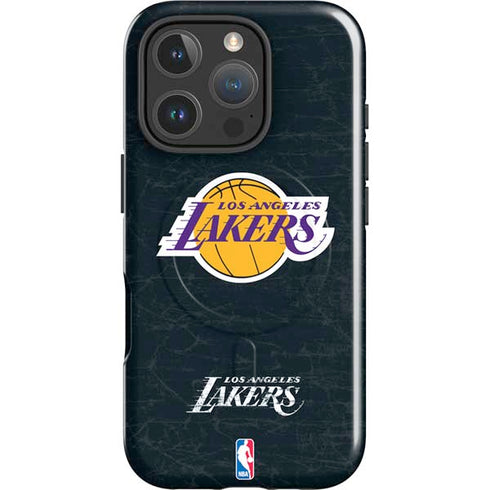 NBA Los Angeles Lakers Black Primary Logo iPhone 16 Pro Max Magsafe Impact Case